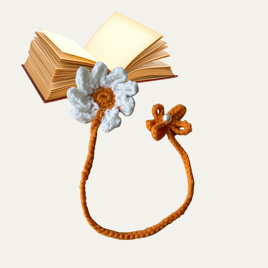 Marque-page au crochet – Marguerite 🌼