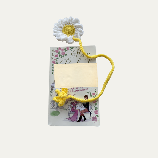 Marque-page au crochet – Marguerite 🌼