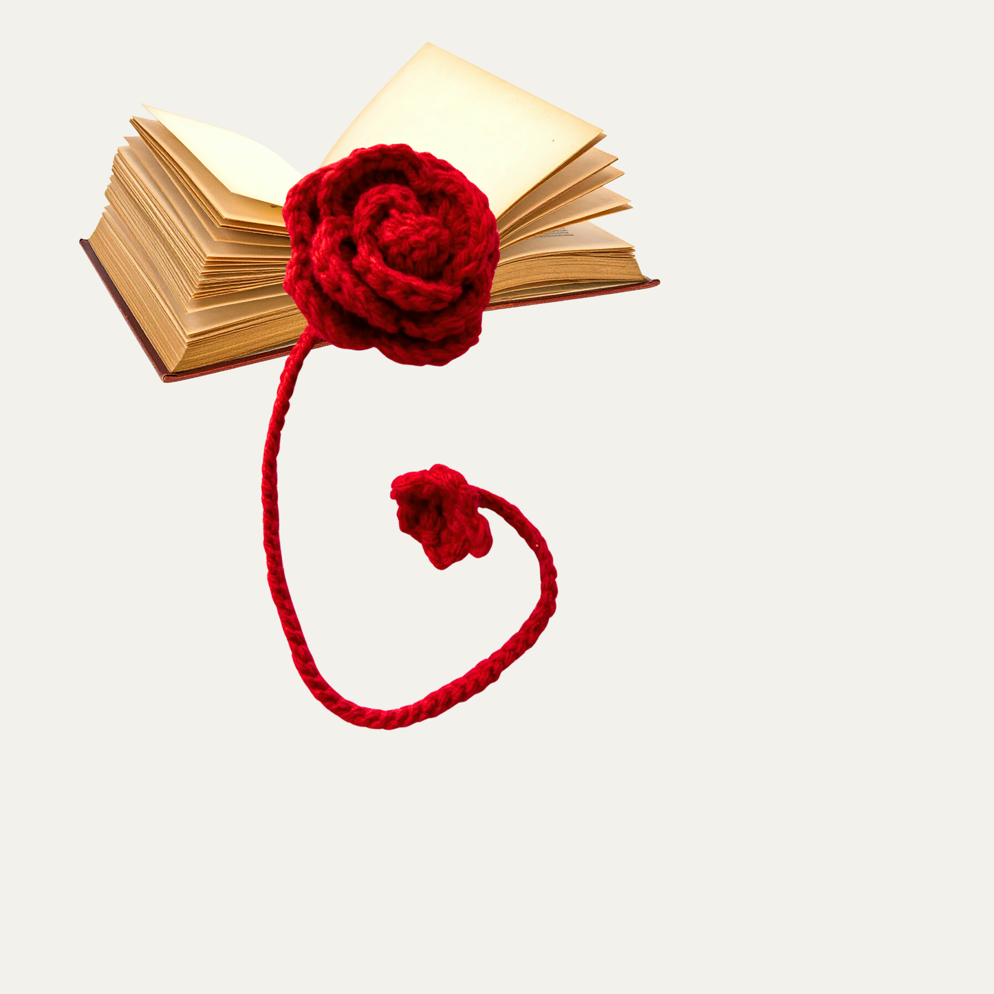 Marque-page au crochet – Fleur rose 🌸