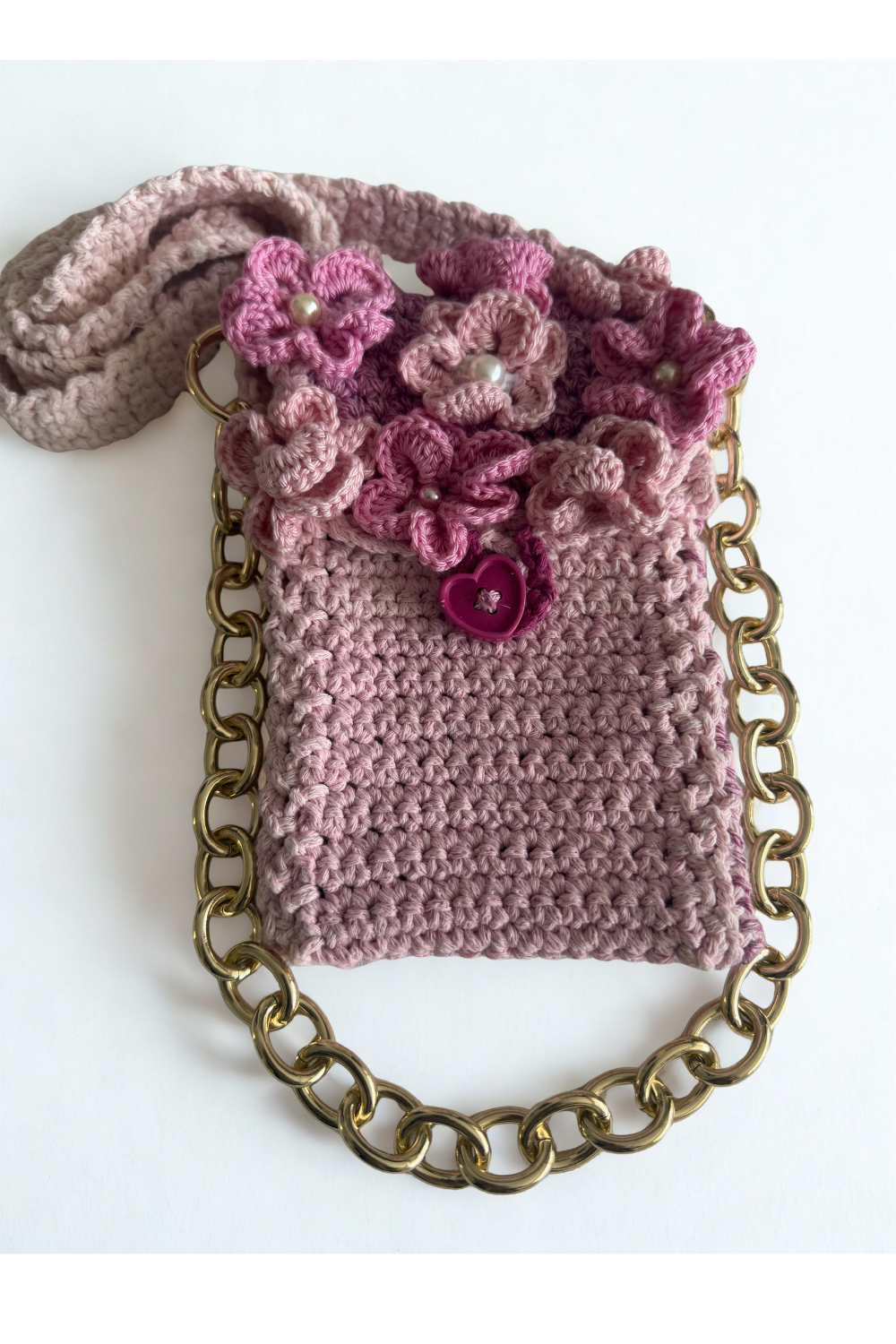 Pochette fleurie au crochet 🌸