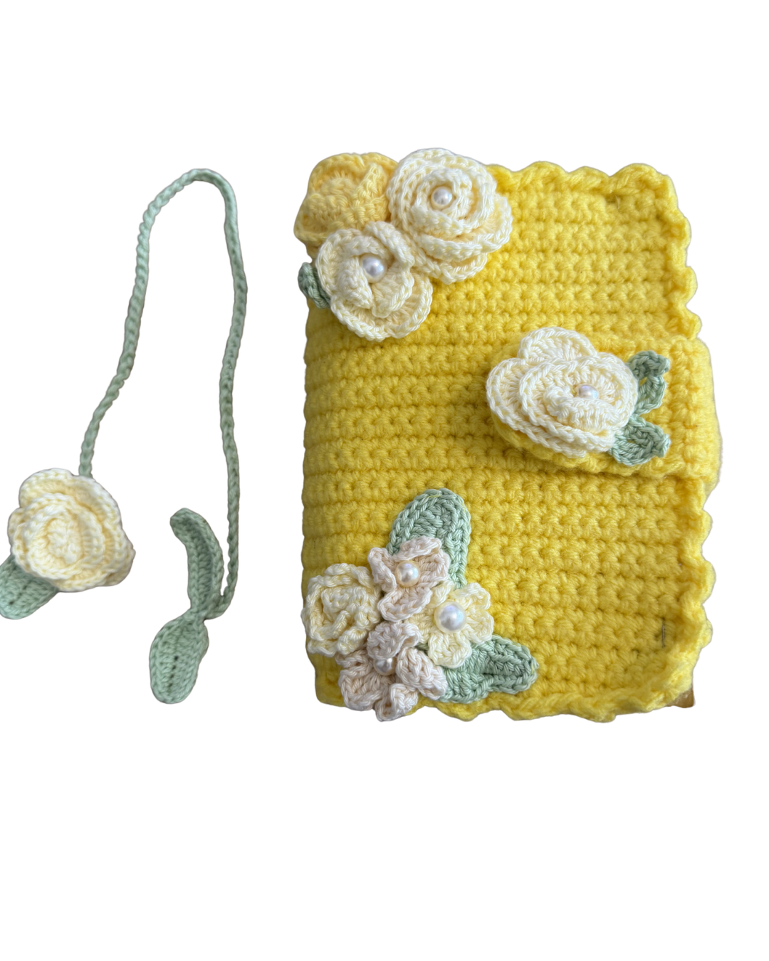 Protège-livre au crochet – Bouquet soleil fleuri