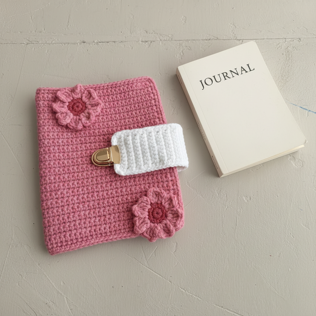 Protège-livre au crochet – Collection Écrin
