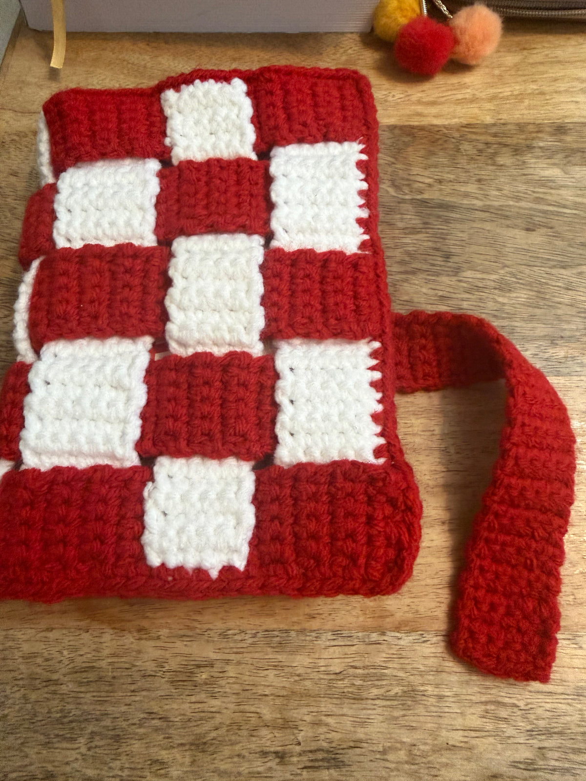 Protège-livre au crochet – Collection damier